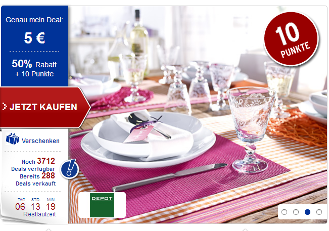 Depot Gutscheinkarte bei Payback Deals