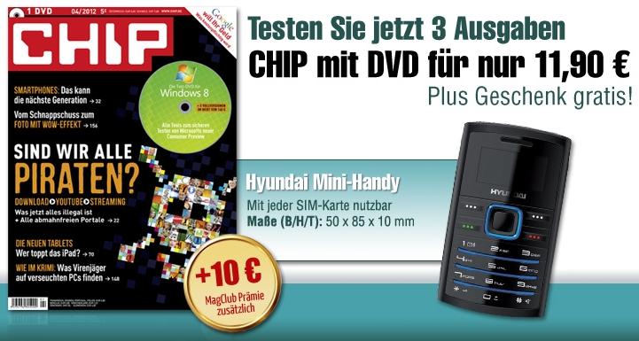 Magclub Miniabo der Chip fast kostenlos