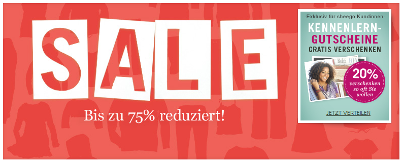 Sheego Gutschein 15 Euro für Neukunden