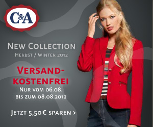 C&A Gutschein + August 2012 + 10 Euro