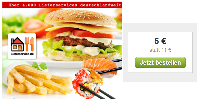 DailyDeal Gutschein für Lieferservice.de