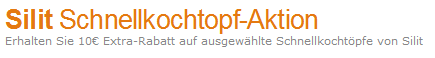 Silit Topf billig Amazon Aktion Gutschein