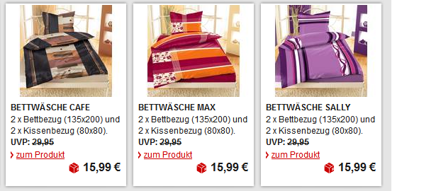 MeinPaket schicke Bettwäsche billig