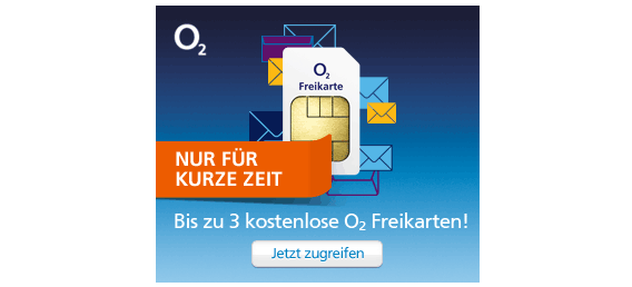 o2-Freikarte Gratisartikel absolut gratis bestellen