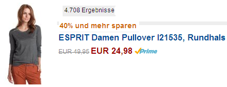 Amazon Esprit reduziert
