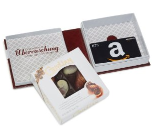 Amazon Pralinen kostenlos Gutscheinkarte