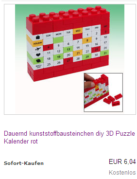 DIY Kalender Gadget Büro und Küche