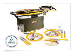 Happy People ADAC 70073 Picknick Korb, grün, 420x280x160 cm ,15 Tlg. Neu