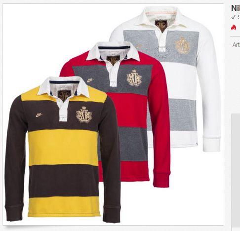 Rugbyhemden von Nike sehr günstig