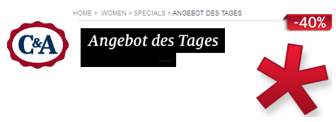 c&a Angebot des Tages keine Versandkosten