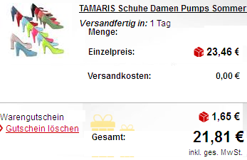 Tamaris Schuhe Sommerschuhe billig und reduziert