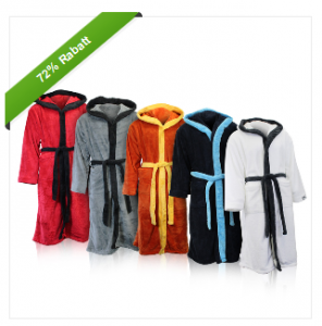 Night Wash Unisex Bademantel Aus 100% Baumwolle-Frottee – Mit Kapuze, Weich & Gemütlich, Größen S-XL Duschgarnitur Mit Thermostat