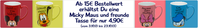 Disneystore Gutscheincode Gratisartikel Bestandskunden und Neukunden