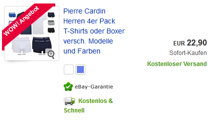 Pierre Cardin WOW Angebot