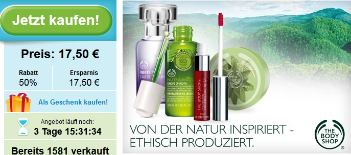 TheBodyShop Wertgutschein bei groupon