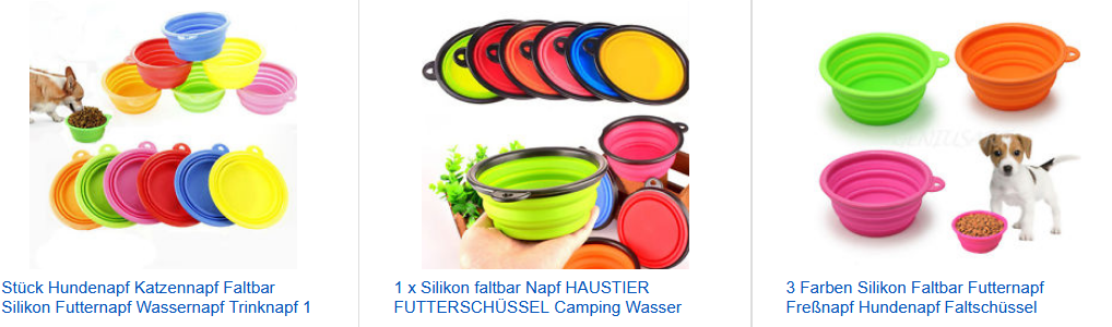 falterbarer Napf für Futter & Wasser
