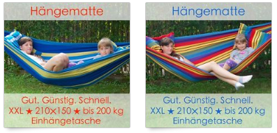 Hängematte billig bei ebay bestellen + Wohlfühloase