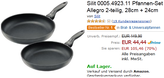 Silit Pfannenset billig und stark reduziert