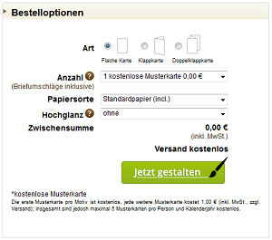 Wunderkarten Gratismuster