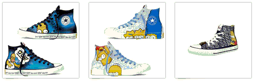 Converse Sneaker mit Simpsons + All Stars