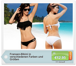 Fransenbikini mit PushUp als Deal günstig