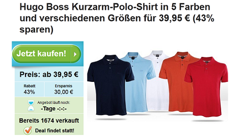Hugo Boss Polo im Deal bei Groupon