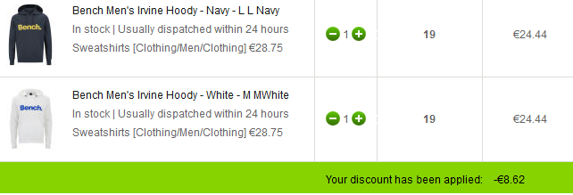 Bench mit zavvi Gutschein billig