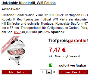 Holzkohlegrill Fußballdesign