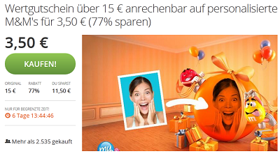 myMMs Gutschein Wertgutschein bestellen