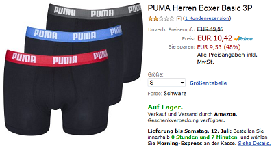 Puma Boxershorts Deal