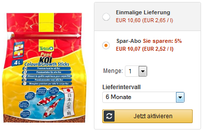 Tetra Fischfutter zum Schnäppchenpreis