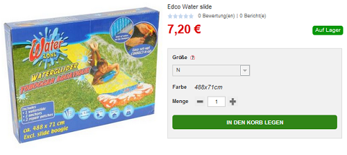Wasserrutsche billig