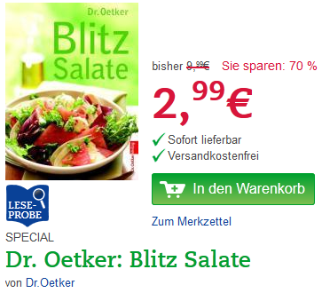 Blitzsalate reduziert