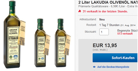 Olivenöl billig bei ebay