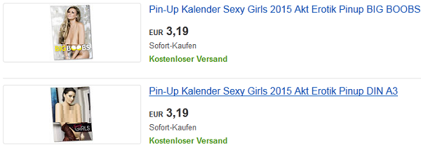 Sexy Kalender Dealpreis