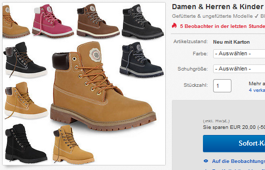 Stiefel billig bei ebay