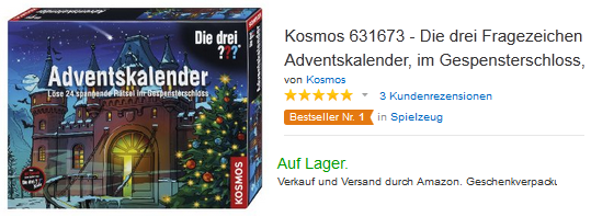 Adventskalender drei Fragezeichen billig reduziert