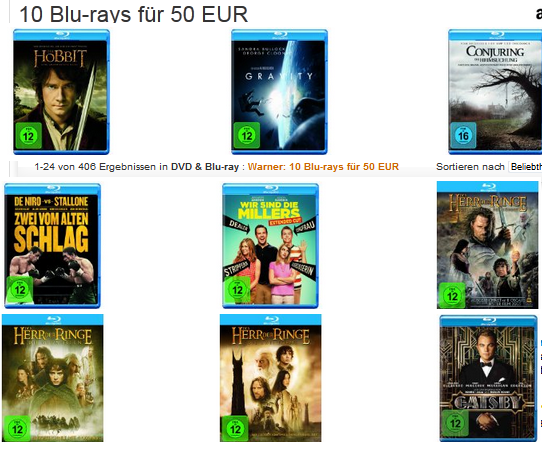 Blu-rays billig und reduziert