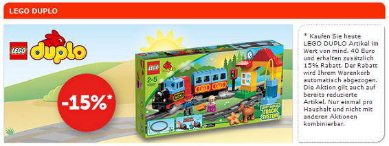 Duplo mit Rabatt jetzt sparen