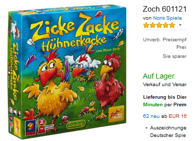 Kinderspiel billig und reduziert Zicke Zacke Hühnerkacke