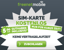 Simkarte kostenlos gratis geschenkt mit Guthaben