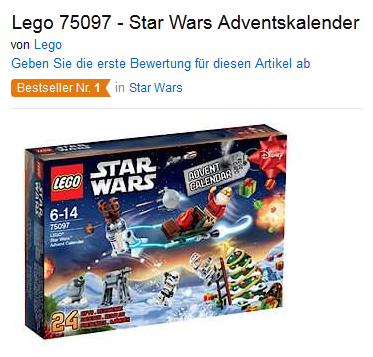 Star Wars Adventskalender versandkostenfrei