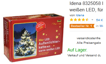 idena Lichterkette billig innen und außen schmücken