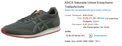 Asics Schuhe billig und reduziert