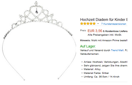 Diadem Tiara billig und versandkostenfrei