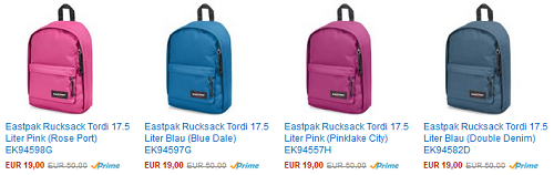 Eastpak Rucksack billig und reduziert