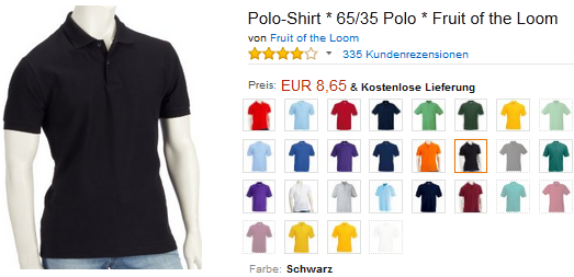Fruit of the Loom Polohemden billig, versandkostenfrei