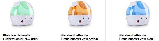 Klarstein Belleville Luftbefeuchter günstig