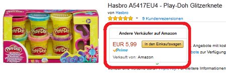 Play Doh Glitzerknete sehr günstig