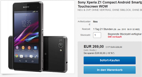 Sony Xperia Z1 billig und reduziert